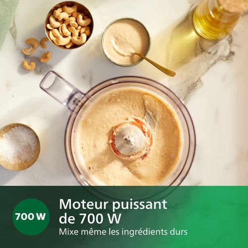Robot Compact 700 W, Bol 1,5 L, 19 Fonctions, 2 Vitesses + Pulse