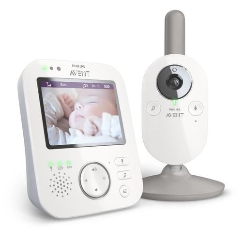 Ecoute Bébé Vidéo Av Scd843/01 Ecran Hd 3.5" Fhss Mode Smart Eco