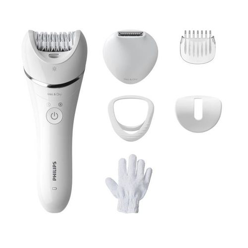 Bre715/00 Epilateur Satinelle Advanced - 5 Accessoires - Blanc