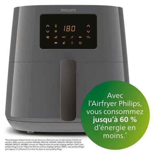 Friteuse Sans Huile Airfryer Essential Xl Digital - 1.2kg - 7 Préréglages - Gris - Hd9280/60