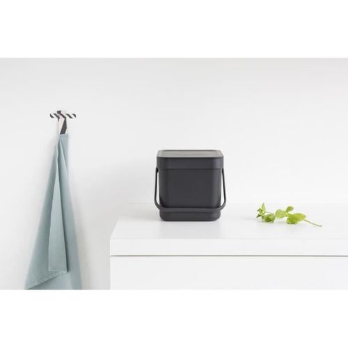Poubelle Encastrable Waste Bin Sort et Go 6 L Gris