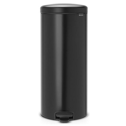 Poubelle à Pédale 30l Noir Mat - Bra-114540