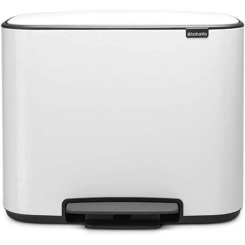 Poubelle À Pédale 2 Seaux 11+23l Blanc - 121142