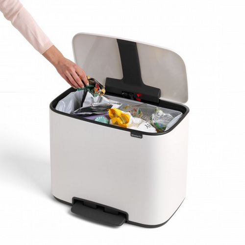 Poubelle À Pédale 36l Blanc - 121388
