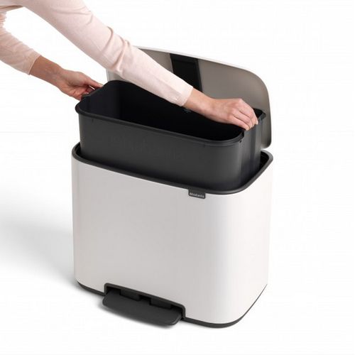 Poubelle À Pédale 36l Blanc - 121388