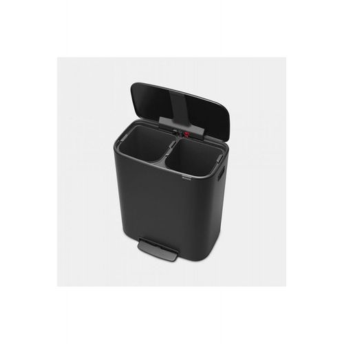 Poubelle à Pédale 2x30l Matt Black - 211508