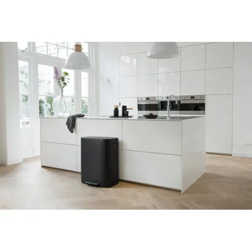 Poubelle à Pédale 2x30l Matt Black - 211508