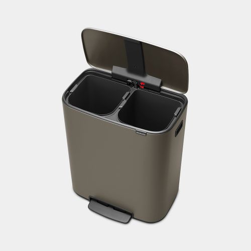 Poubelle à Pédale 2x30l Platinum - 211546