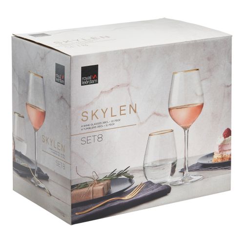 Pack de 8 verres eau/vin CHALET Transparent
