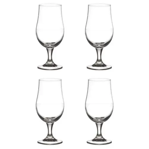 lot de 4 verres à bière 37 cl  Transparent vue 3/4
