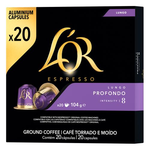 Capsule compatible Nespresso L'OR Lungo Profondo x 20 vue 3/4