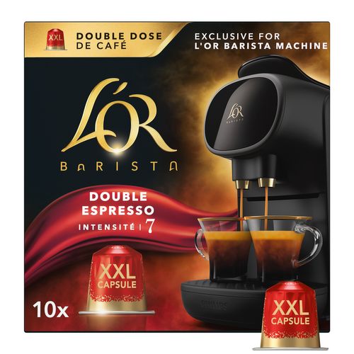 Café en capsules barista L'OR double splendente x10 vue de face
