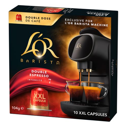 Café en capsules barista L'OR double splendente x10 vue 3/4