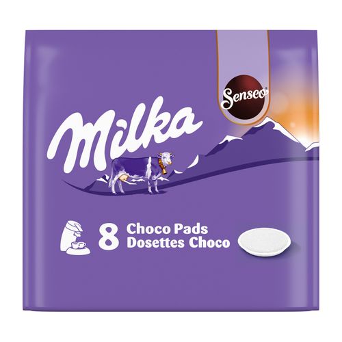Dosettes chocolat SENSEO Milka chocolat dosettes x8 vue de face