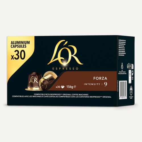Capsule compatible Nespresso L'OR Espresso Forza x 30 vue 3/4