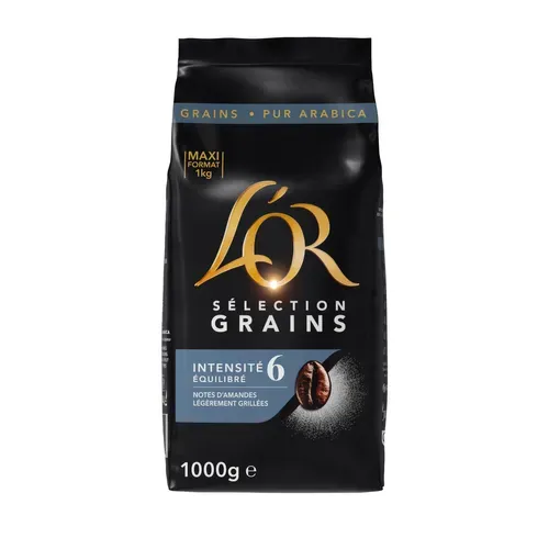 Café en grains L'OR 1000 gr vue de face