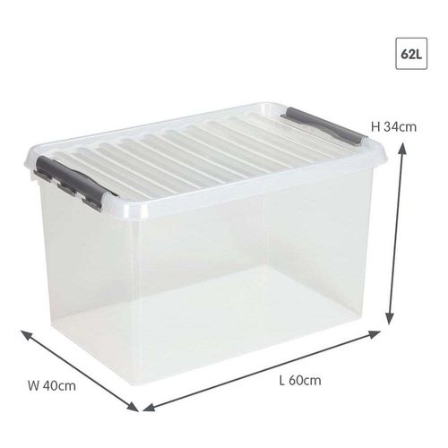 Boîte De Rangement En Plastique Q-line 62 Litres