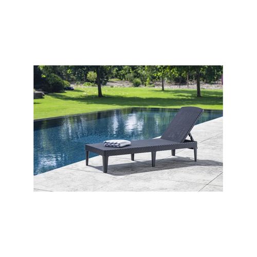 Bain De Soleil Jaipur - 4 Positions - Imitation Résine Tressée - Graphite
