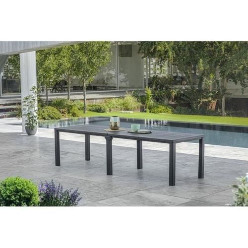 Table De Jardin Modulaire Julie 3-en-1 – Résine Graphite, 147/180/294 Cm