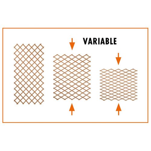 Palissade De Jardin Réglable 50 X 150 Cm Bois Naturel Bordure Clôture Terrasse Patio