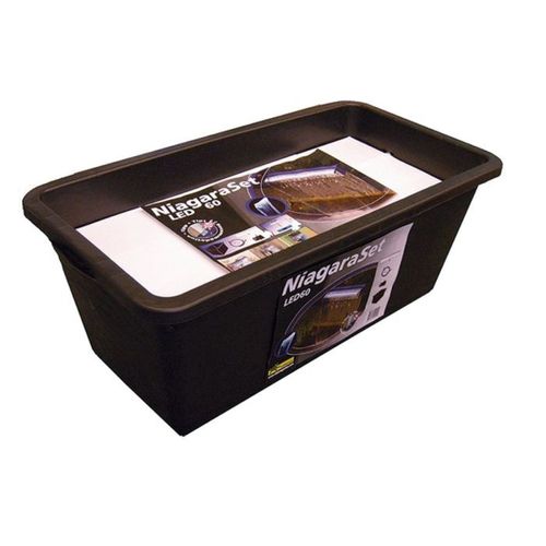 Niagara 60 Kit Cascade LED - Lame Inox 60 Cm, Bassin 65 L, Pompe 3900 L/h