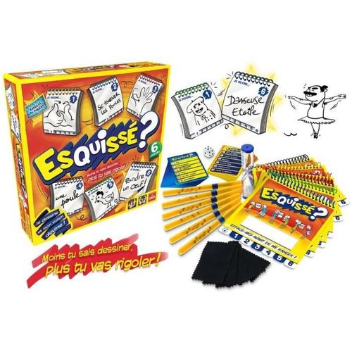 Esquissé 6 Joueurs Format Voyage Pratique, Jeu de Société Dessins Dès 8