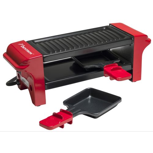 Appareil à Raclette 2 Personnes 350w + Gril Noir/rouge - Agr102