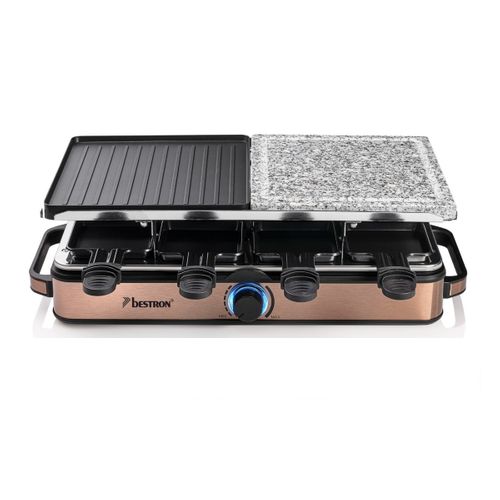 Appareil A Raclette Grill Electrique Jusqua 8 Personnes, 8 Poelons Et 8 Racloirs, 1400 Watt