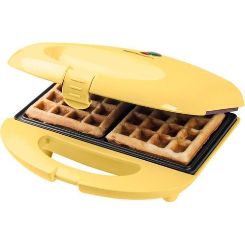 Gaufrier - Design Rétro - Pour Des Gaufres De Bruxelles - Sweet Dreams - 700 W - Jaune