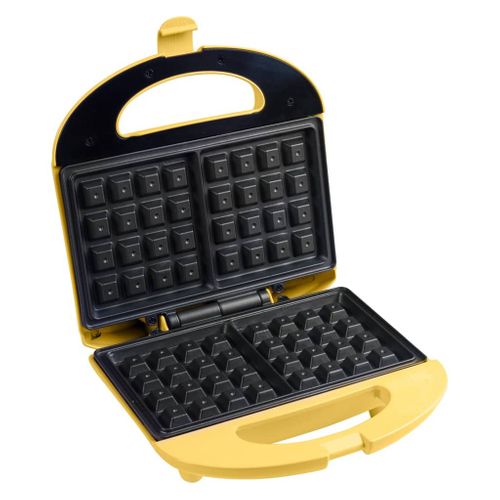 Gaufrier - Design Rétro - Pour Des Gaufres De Bruxelles - Sweet Dreams - 700 W - Jaune