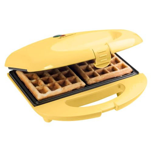 Gaufrier - Design Rétro - Pour Des Gaufres De Bruxelles - Sweet Dreams - 700 W - Jaune