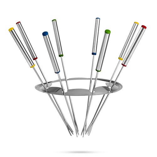 Kit Appareil à Fondue 8 Fourchettes Inox 172680-01-001