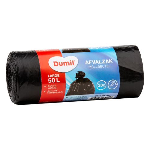 Sac poubelle 50L DUMIL Noir vue 3/4