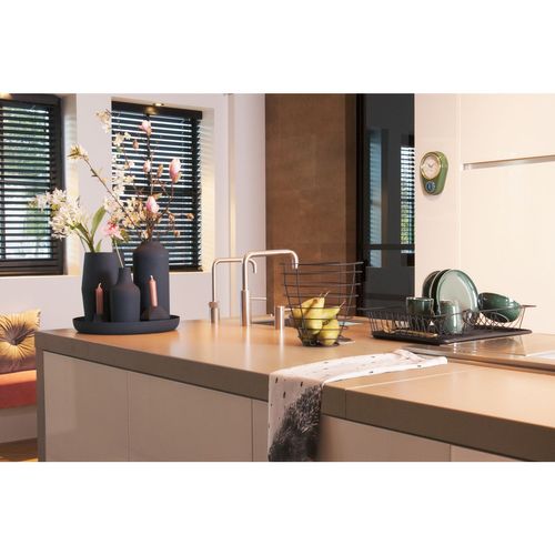 Egouttoir Avec Bac Linea - Métal Filaire - Noir