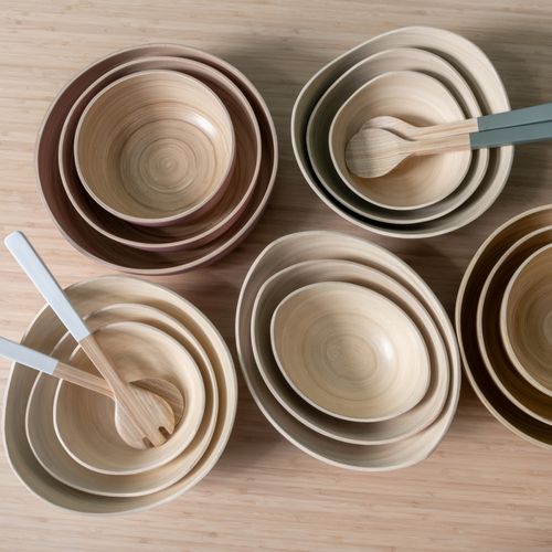 Petit Saladier Rond En Bambou 15 Cm - Bol En Bois Naturel - Idéal Pour Apéro Ou Déco