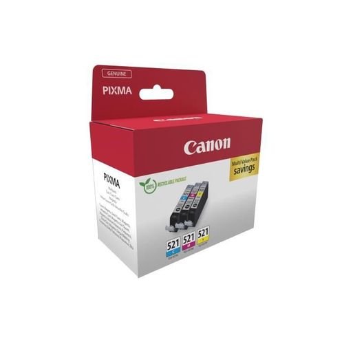 Multipack Cartouches D'encre - Canon - Cli-521 Cyan/magenta/jaune