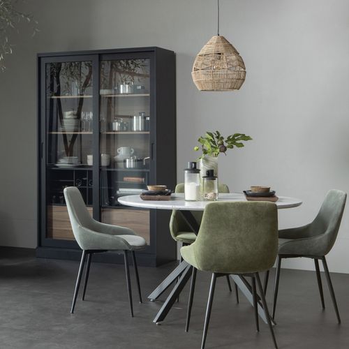 Vitrine 2 Portes En Bois H200cm