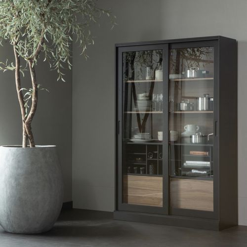 Vitrine 2 Portes En Bois H200cm