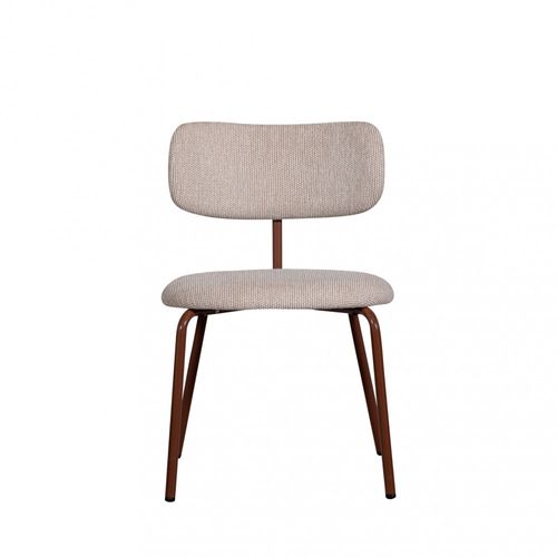 Lot De 2 Chaises En Tissu Et Pieds Marron