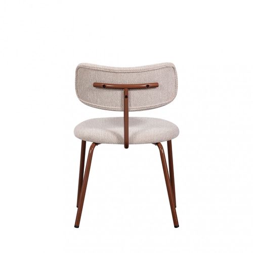 Lot De 2 Chaises En Tissu Et Pieds Marron