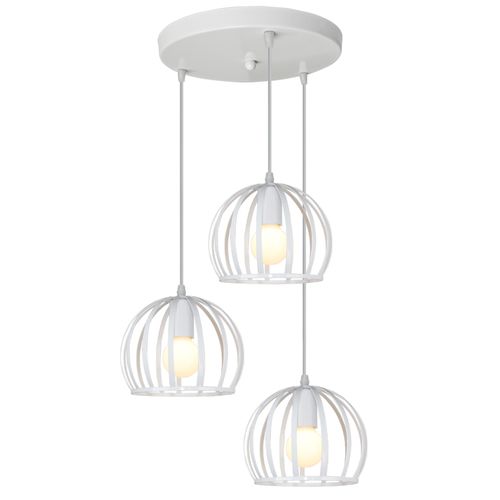 iDEGU Rétro 3 Lampes Suspension Luminaire, Vintage Lustre Industrielle