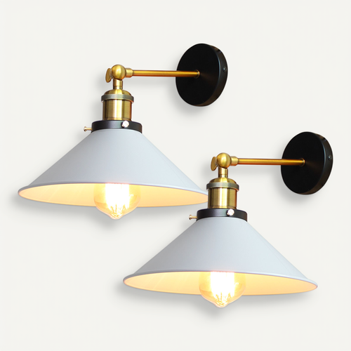 Applique Murale LED 12V En Aluminium Argenté – Lot De 2, Design Universel Pour Intérieur Et Extérieur