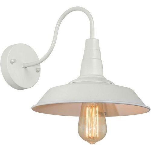 Applique Murale Interieur Extérieur Rétro Lampe De Murale Vintage Eclairage E27 Blanc