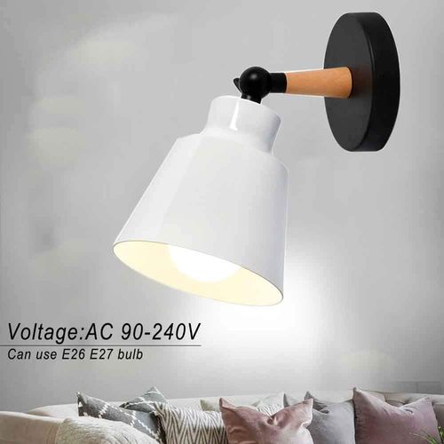 Applique Murale Industrielle EDO SOLUTIONS – Loft Moderne – Noir, Acier Et Bois