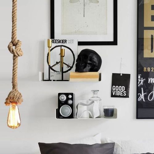 Suspension Vintage En Corde De Chanvre 1.5m Lustre Industriel E27 Pour Restaurant Bar Cafe