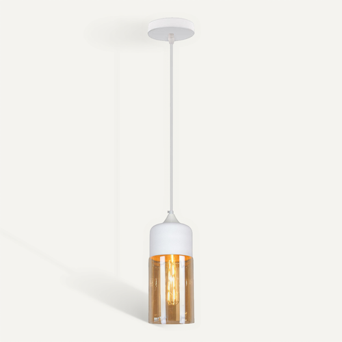 Lustre Suspension Intérieur Moderne Verre E27 éclairage De Plafond Pour Cuisine Chambre Salon Blanc