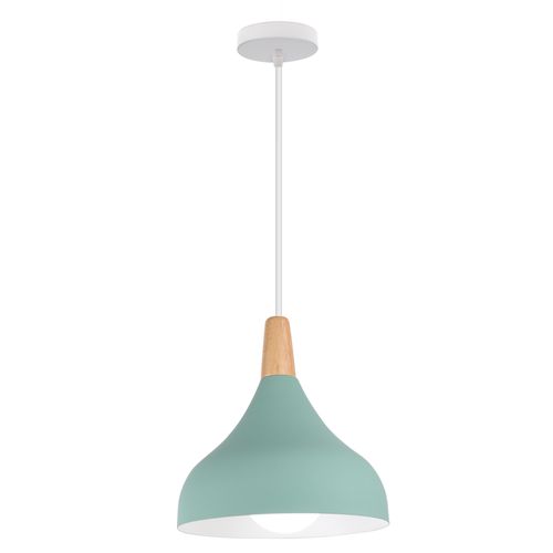 Lampe à Suspension Moderne Plafonnier D'intérieur Lustre Abat-jour En Métal Vert E27