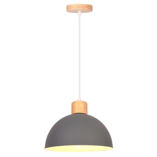 Lustre En Métal Vintage Suspension Luminaire Moderne Lampe à Suspension D'intérieur Gris