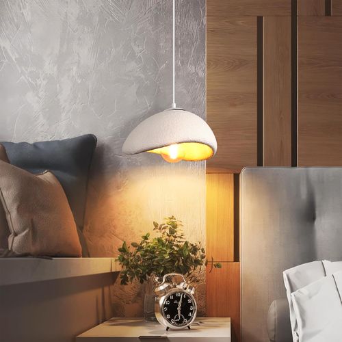 Suspension D'intérieur Moderne D.30 Cm – Blanc – Culot E27 – Longueur Câble Réglable 150 Cm