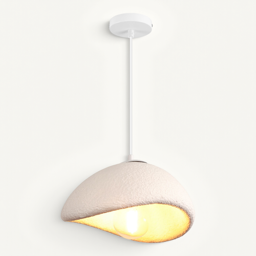 Suspension D'intérieur Moderne D.30 Cm – Blanc – Culot E27 – Longueur Câble Réglable 150 Cm
